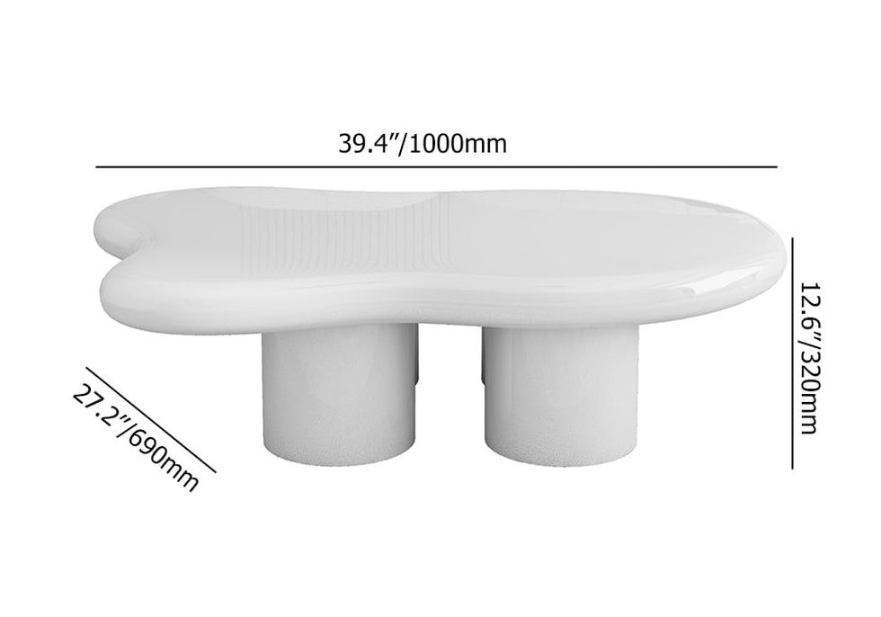 HMR - 39" Irregular Cloud-Shaped Abstract Coffee Table