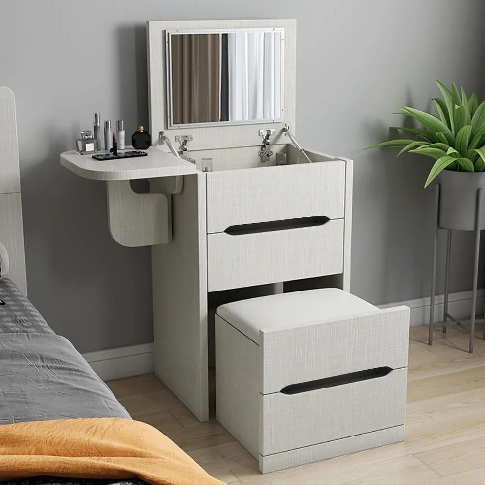HMR - Nordic Flip Top Makeup Vanity Mini with Stool & Mirror