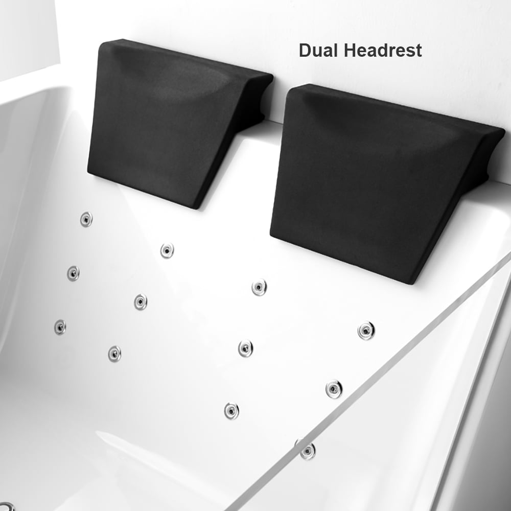 HMR - 71'' Double Massage Bathtub with Ambient Lighting
