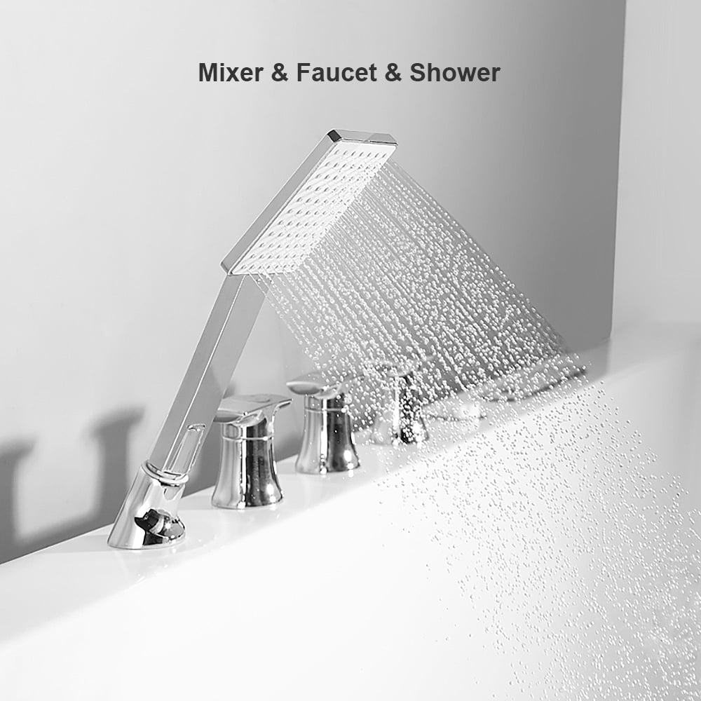 HMR - 71'' Double Massage Bathtub with Ambient Lighting