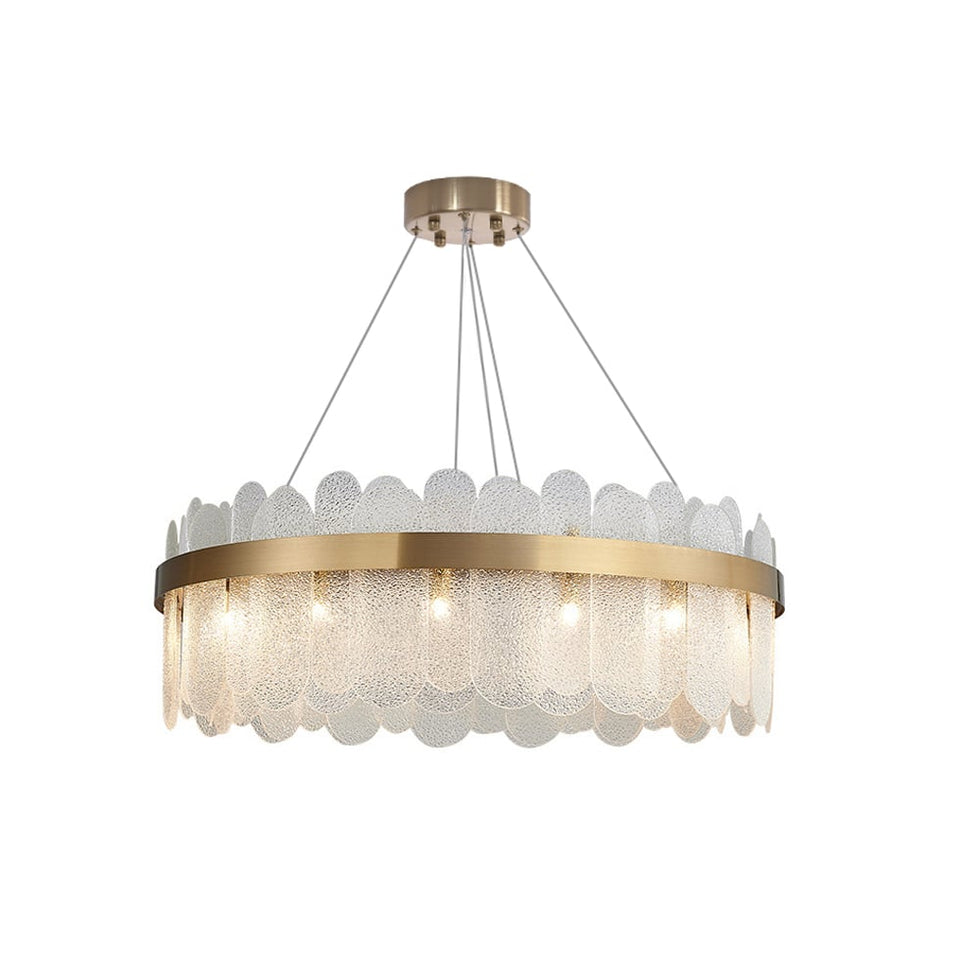 HMR - Revel Modern Round Tiered Clear Glass Chandelier