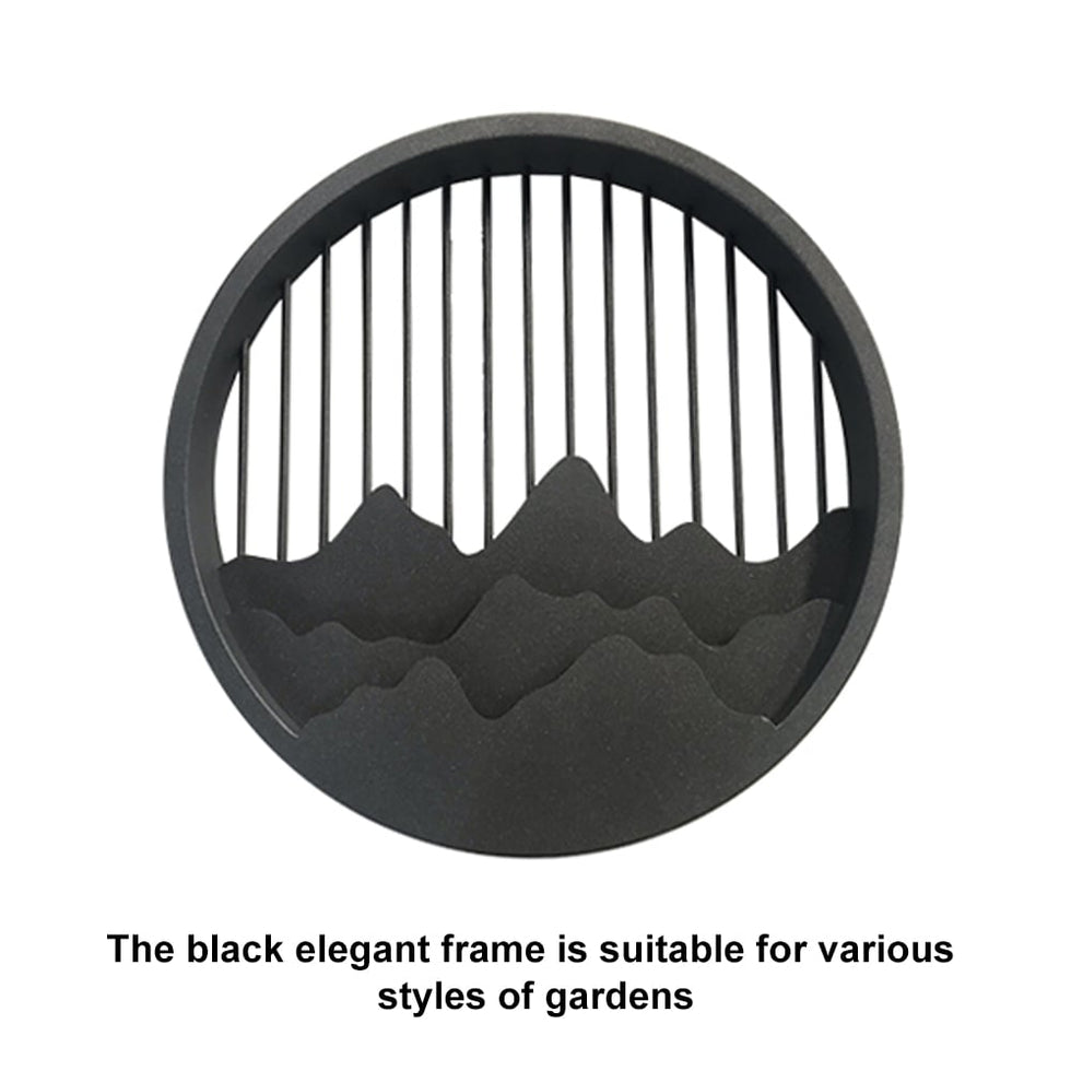 HMR - Outdoor Flush Mounted Wall Lighting Sconces LED Circle Layered Mountain Pattern