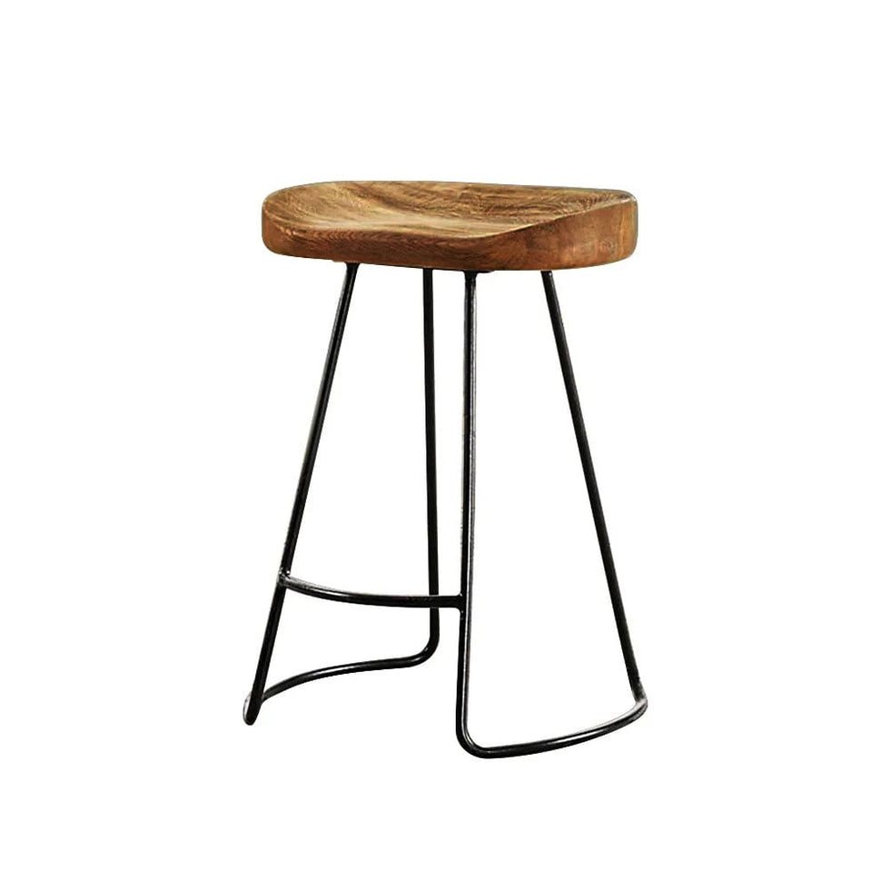 HMR - Industrial Bar Table with 6 Bar Stools Seats 4-6 People (Bar Set)