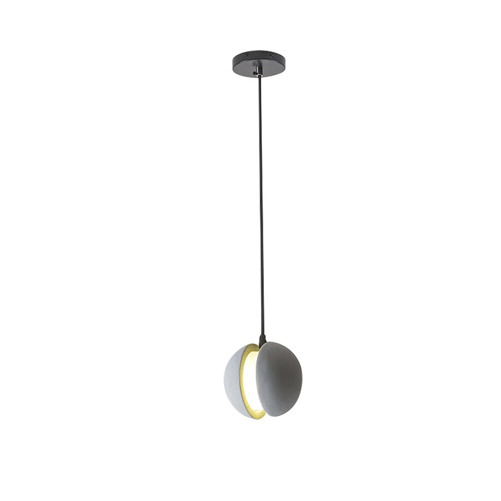 HMR - Moon Cement Pendant Light Gray Hanging Light set of 6