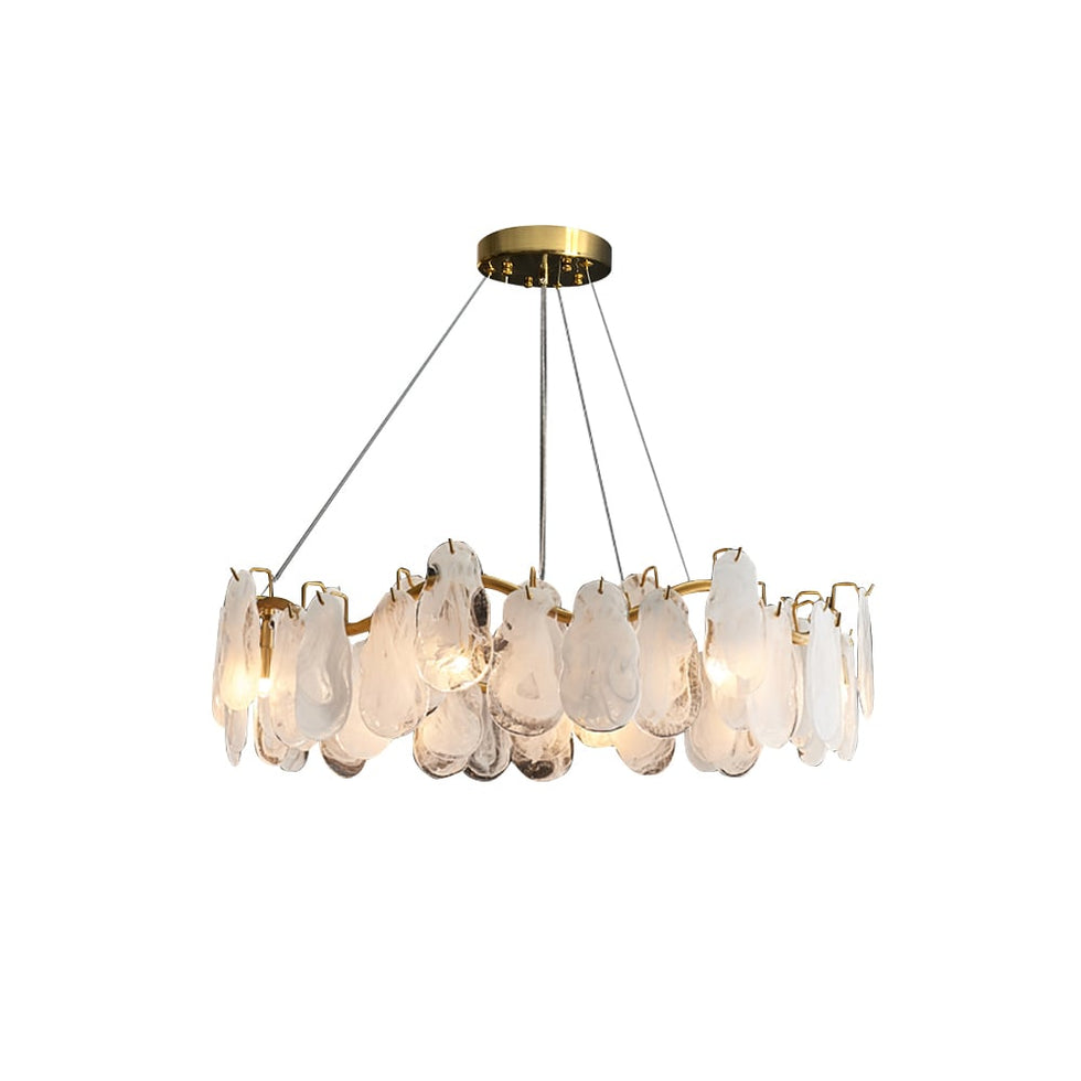 HMR - Cloude Modern Tiered Cloud Glass Chandelier with Adjustable Cables
