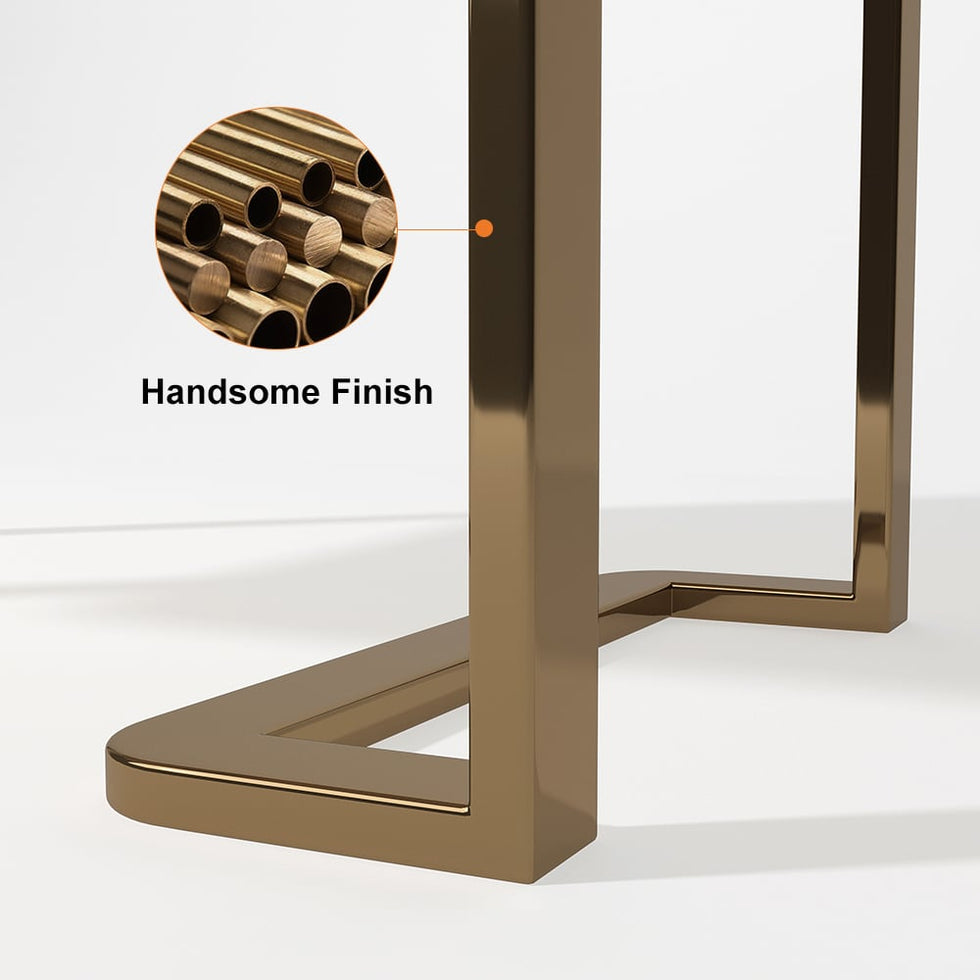 HMR - Modern Nightstand Drawer Bedroom Bedside Table with Sintered Stone Top