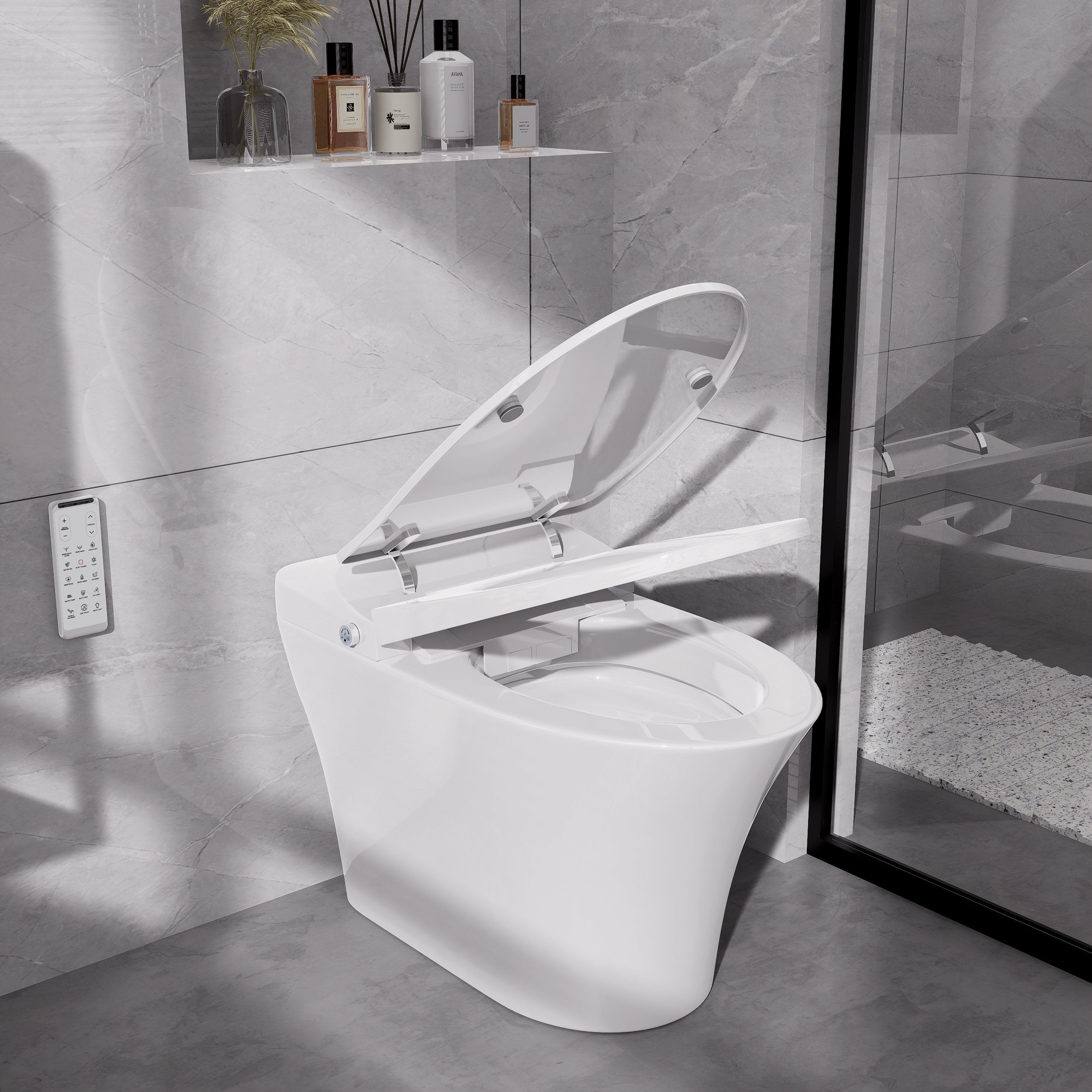 HMR - Automatic Smart Bidet Toilet with Self-Cleaning Function 1.28 GPF