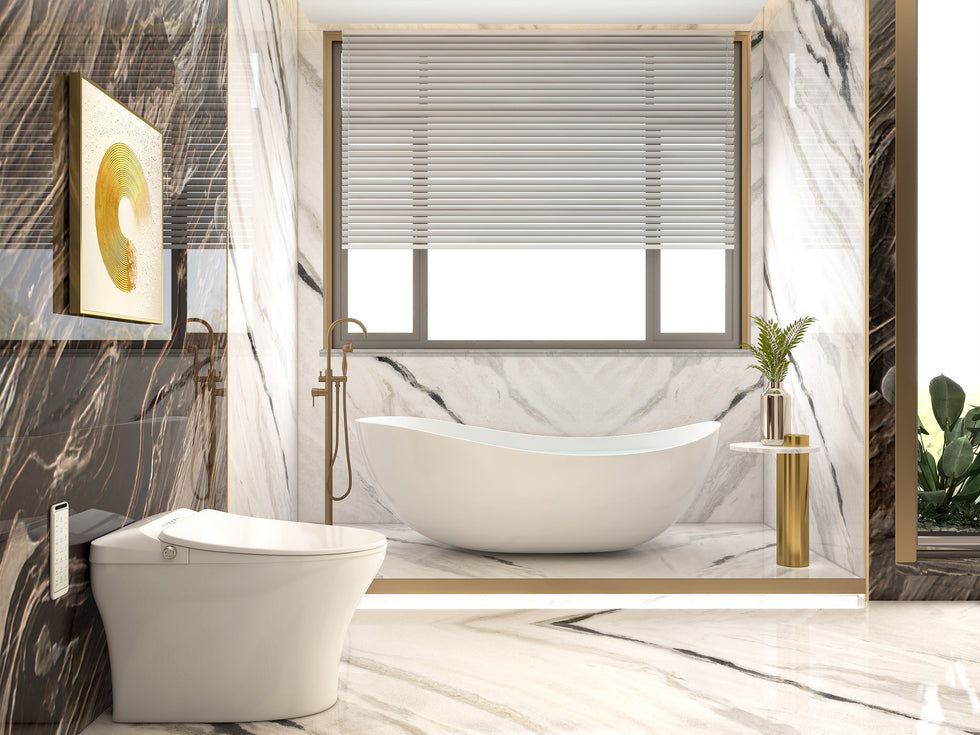 HMR - Automatic Smart Bidet Toilet with Self-Cleaning Function 1.28 GPF