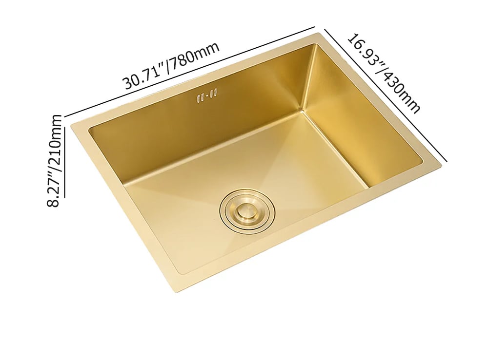 HMR - 30 Stainless Steel Kitchen Sink Rectangular Single Bowl