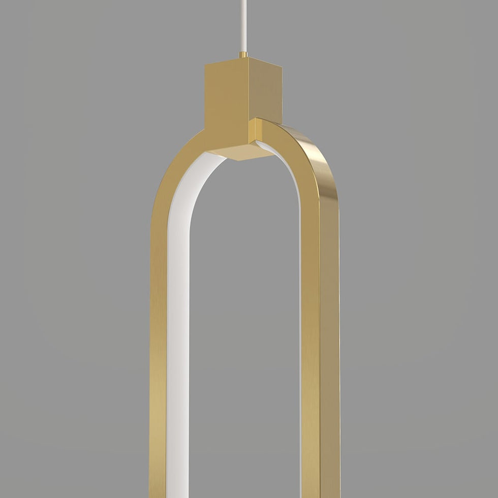 HMR - 2-Light Pendant Light Geometrical Shape Ceiling Light Adjustable Height