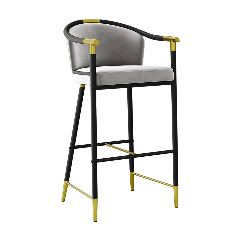 HMR - Craines Series Modern Velvet Upholstered Bar Stools