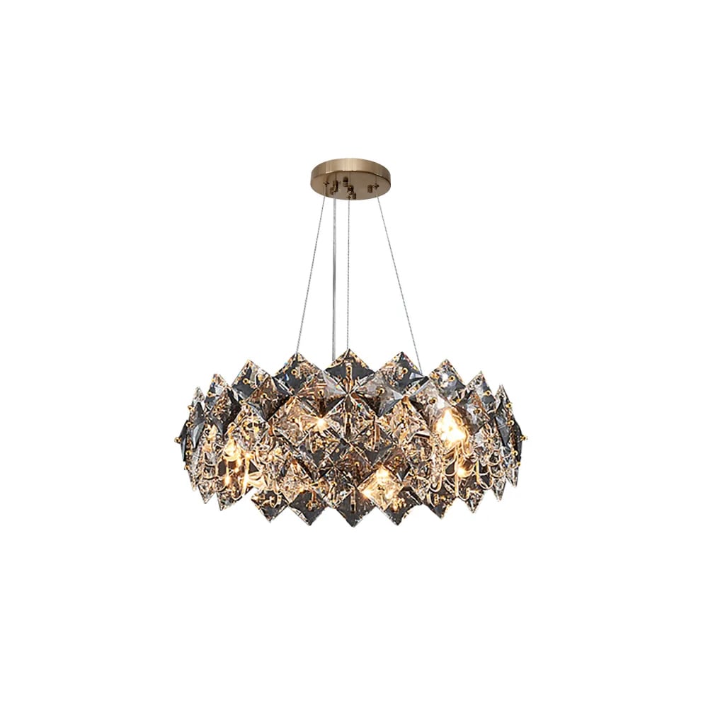 HMR - Crystack Crystal Modern Tiered Crystal Chandelier with Adjustable Cables