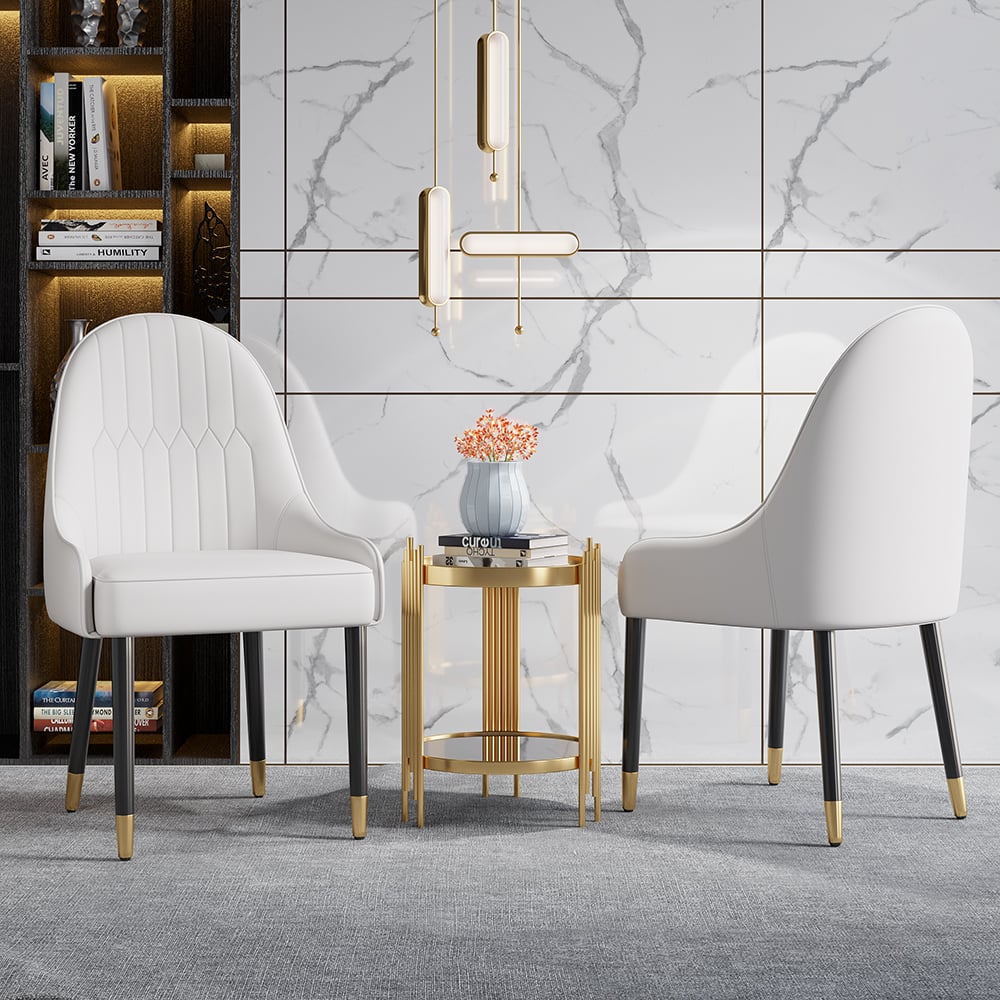 HMR - Darg Series Modern PU Leather Upholstery Dining Chairs