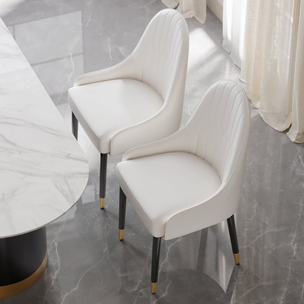 HMR - Darg Series Modern PU Leather Upholstery Dining Chairs