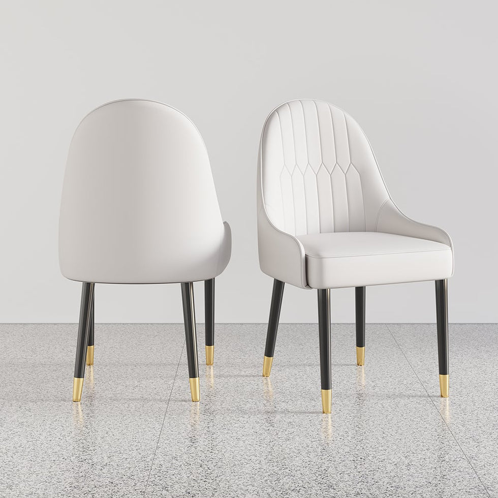 HMR - Darg Series Modern PU Leather Upholstery Dining Chairs