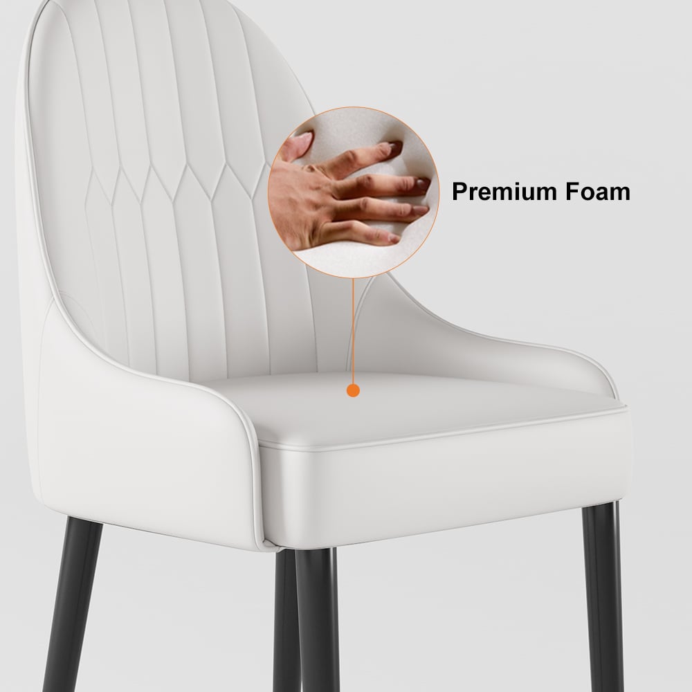 HMR - Darg Series Modern PU Leather Upholstery Dining Chairs