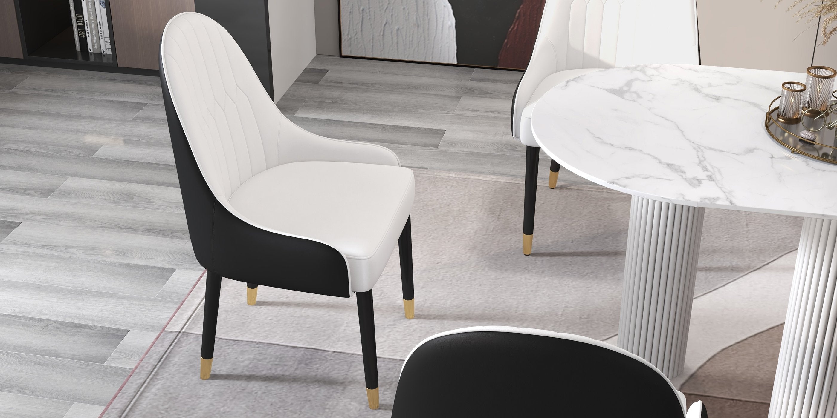 HMR - Modern Round Sintered Stone Dining Table