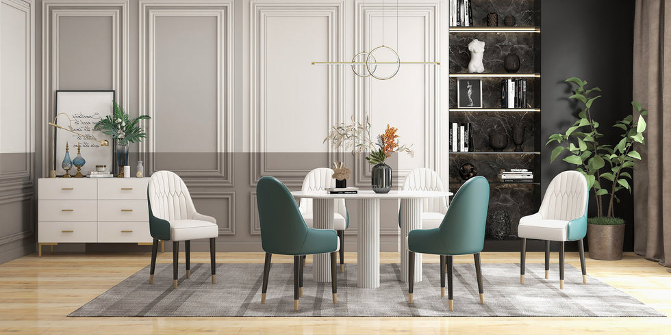 HMR - Modern Round Sintered Stone Dining Table