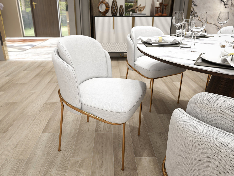 HMR - Mid-Century Modern Round Sintered Stone Dining Table