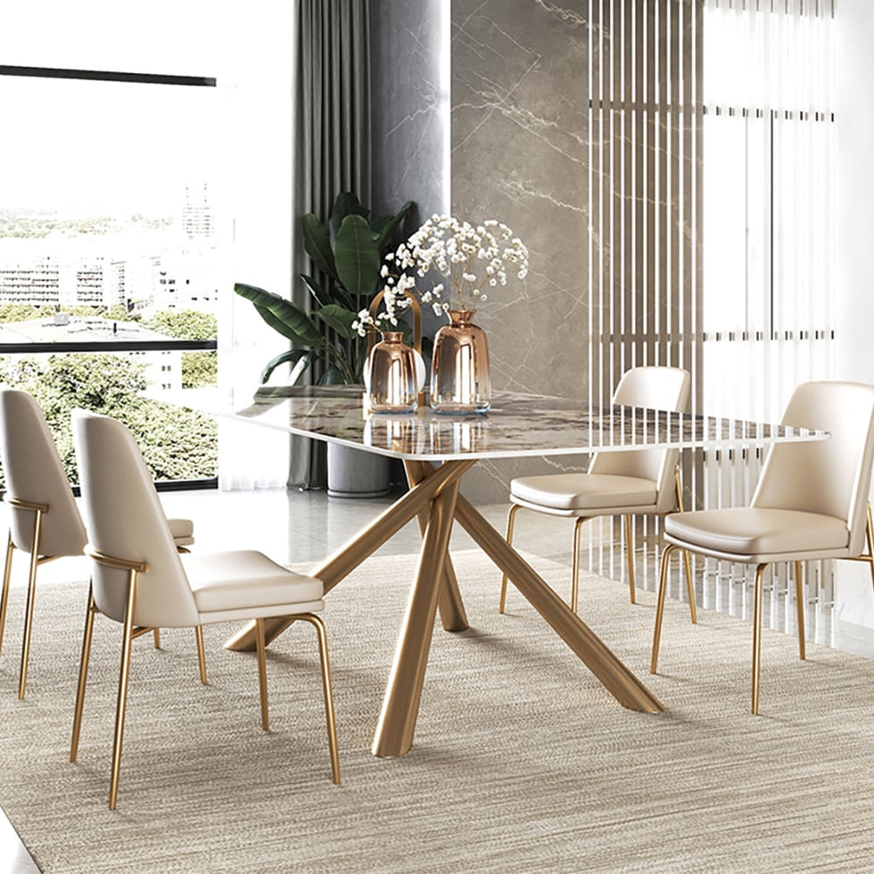 HMR - Modern Rectangle Sintered Stone Dining Table