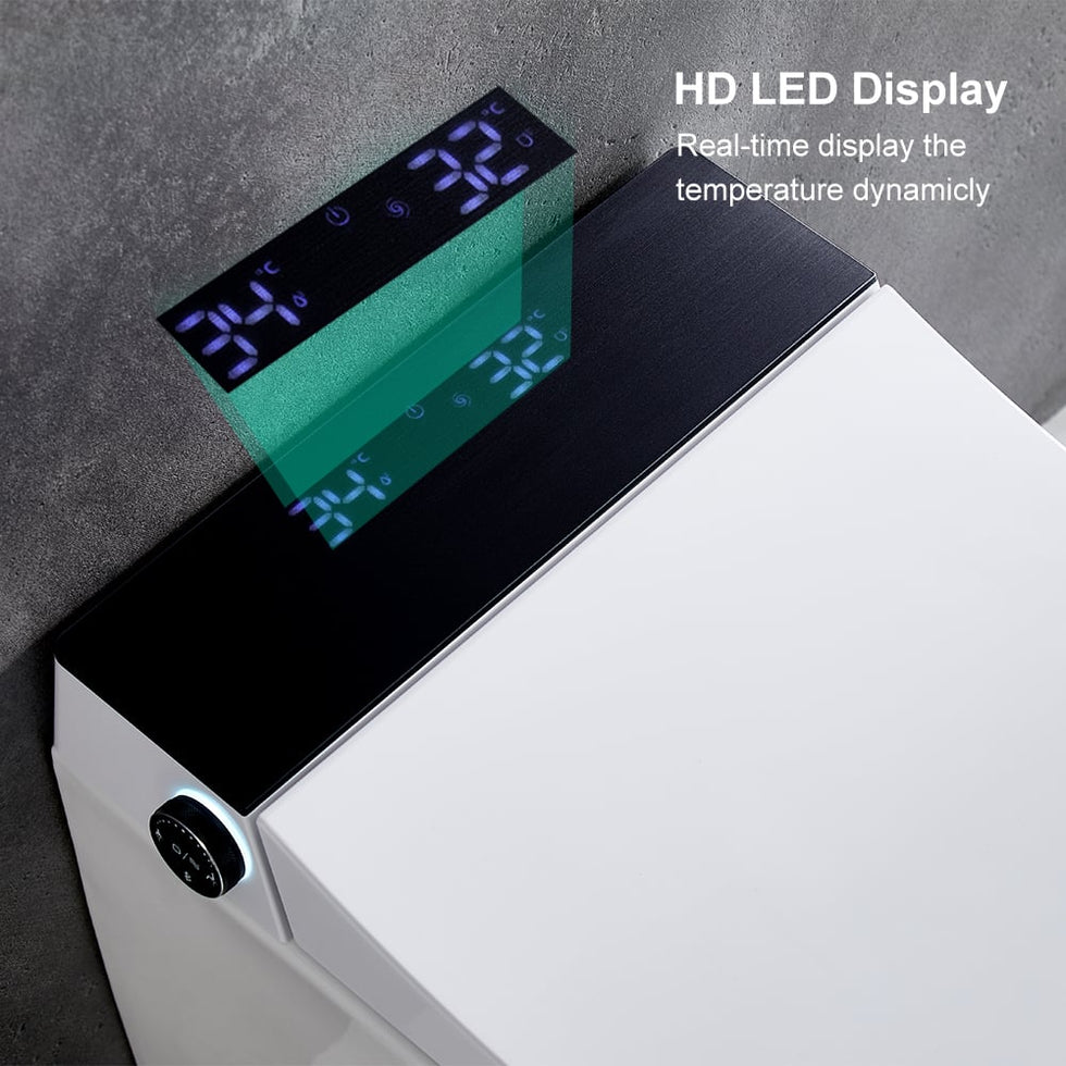 HMR - Automatic Wall-Mounted Smart Bidet Toilet with In-Wall Tank