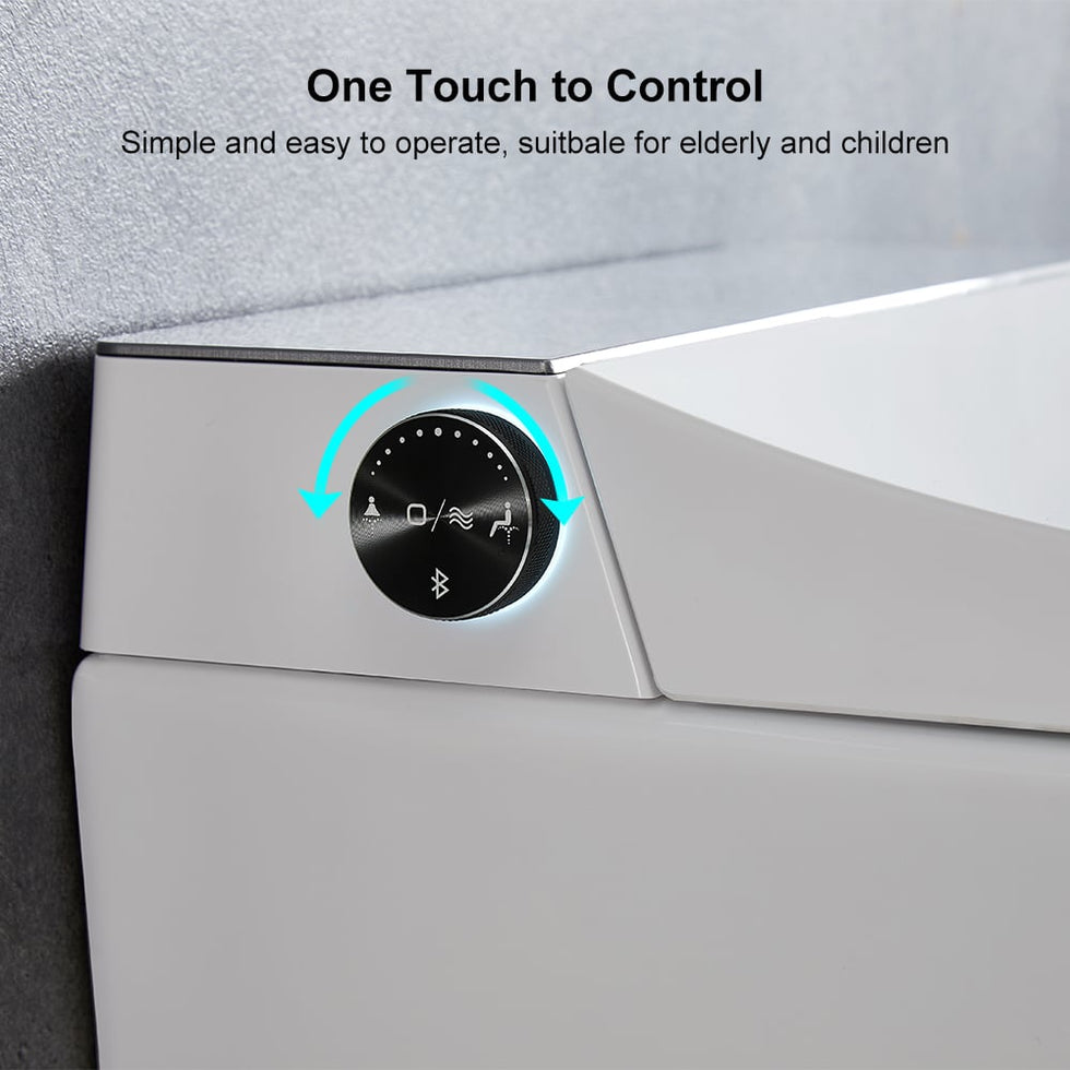HMR - Automatic Wall-Mounted Smart Bidet Toilet with In-Wall Tank
