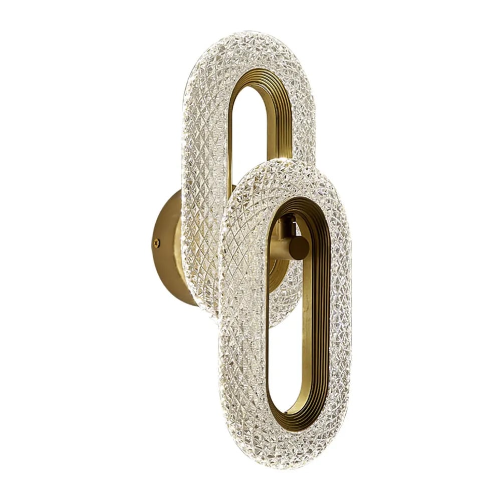 HMR - Ovated Brass Wall Sconce Art Deco LED Wall Lighting Ring Wall Lamp