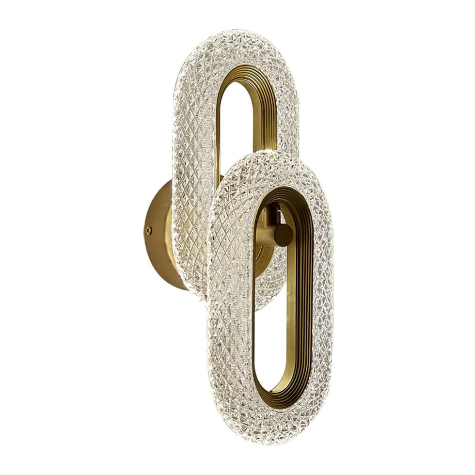 HMR - Ovated Brass Wall Sconce Art Deco LED Wall Lighting Ring Wall Lamp