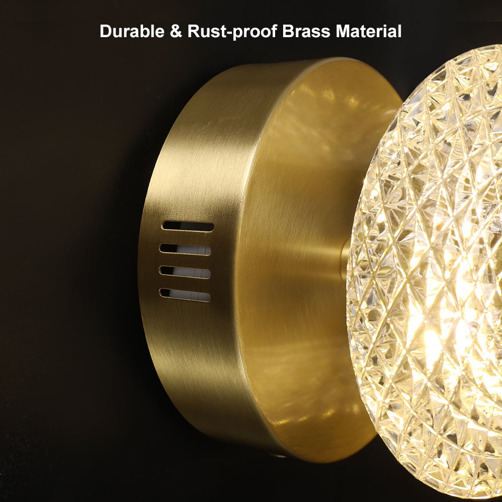 HMR - Ovated Brass Wall Sconce Art Deco LED Wall Lighting Ring Wall Lamp