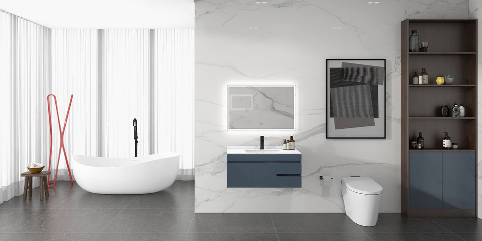 HMR - Smart Bidet Toilet with Foot Sensor Flushing 1.32 GPF