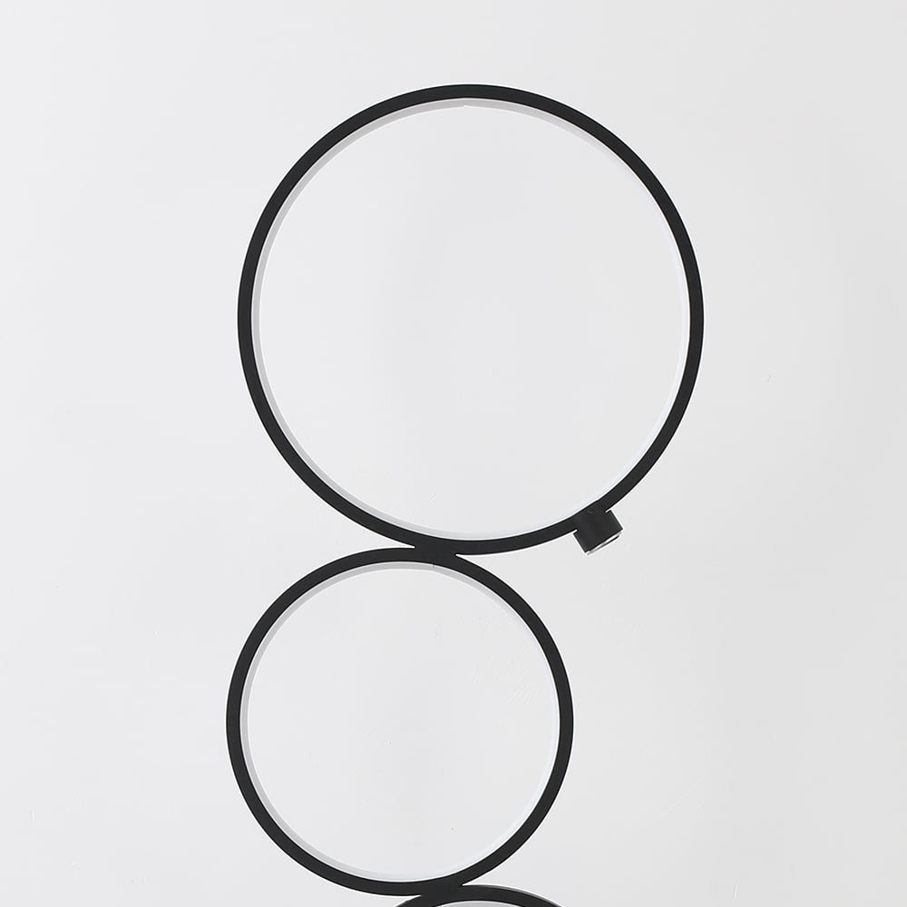 HMR - Multi-Head Integrated LED Floor Lamp 5-Ring Geometric Standing Light