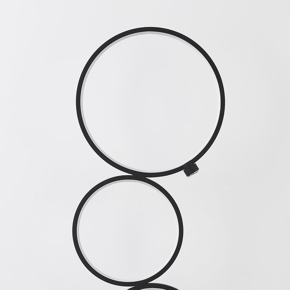 HMR - Multi-Head Integrated LED Floor Lamp 5-Ring Geometric Standing Light