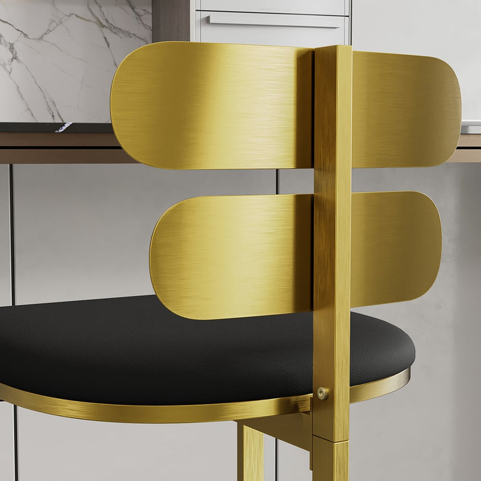 HMR - Modern PU Leather Counter Stools with Upholstery