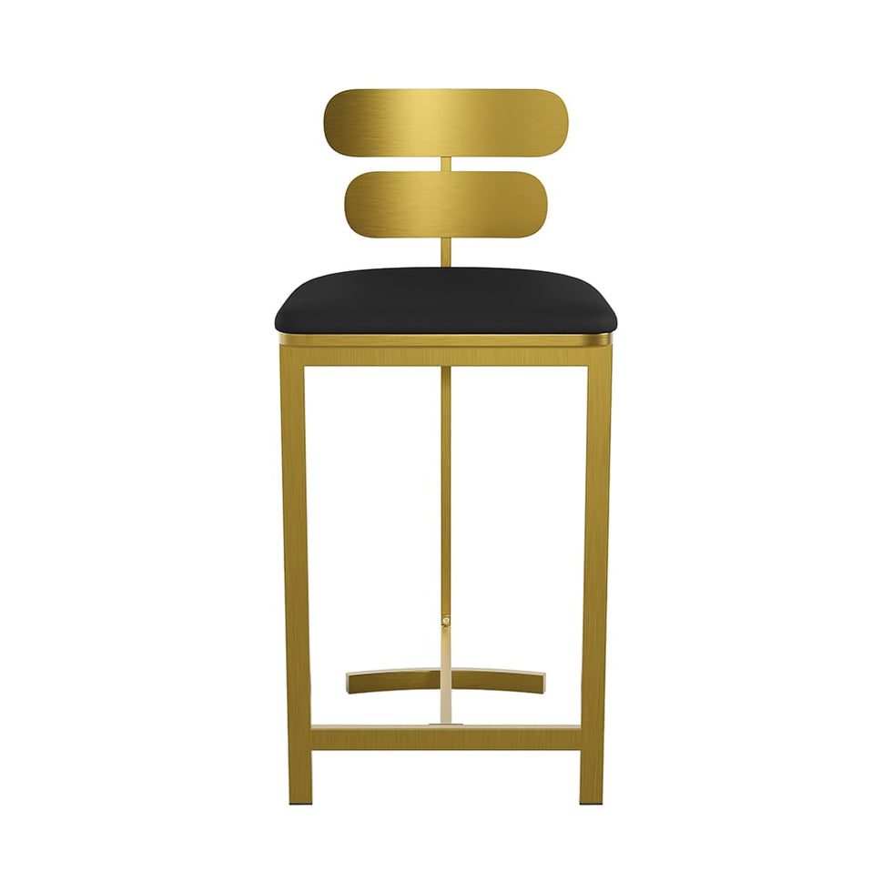 HMR - Modern PU Leather Counter Stools with Upholstery