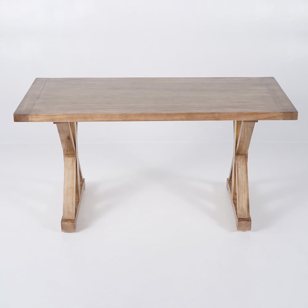 HMR - Vintage Style Rectangular Pine wood Farmhouse Desk