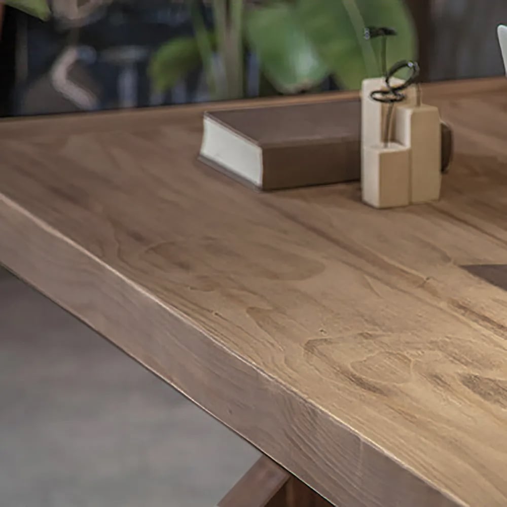 HMR - Vintage Style Rectangular Pine wood Farmhouse Desk