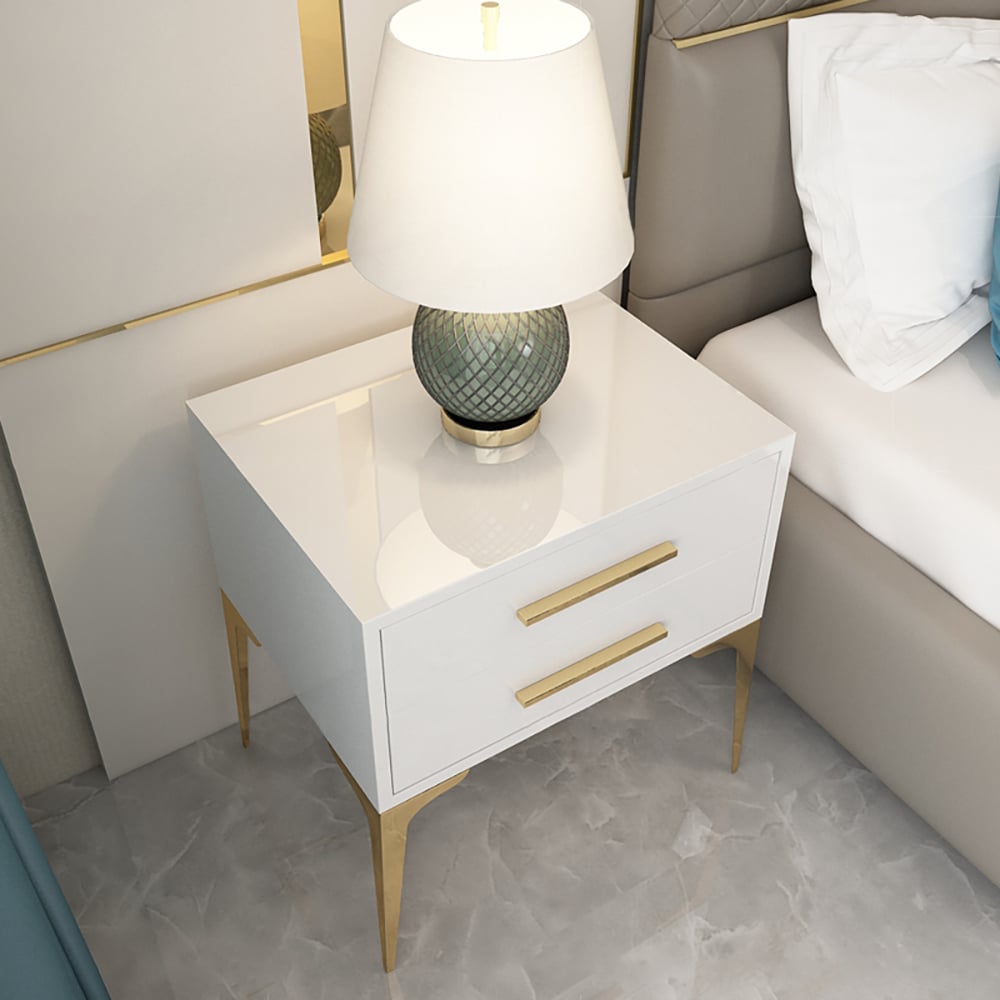 HMR - Modern Nightstand with 2-Drawer
