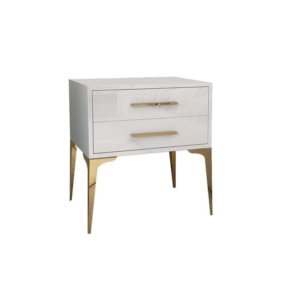 HMR - Modern Nightstand with 2-Drawer