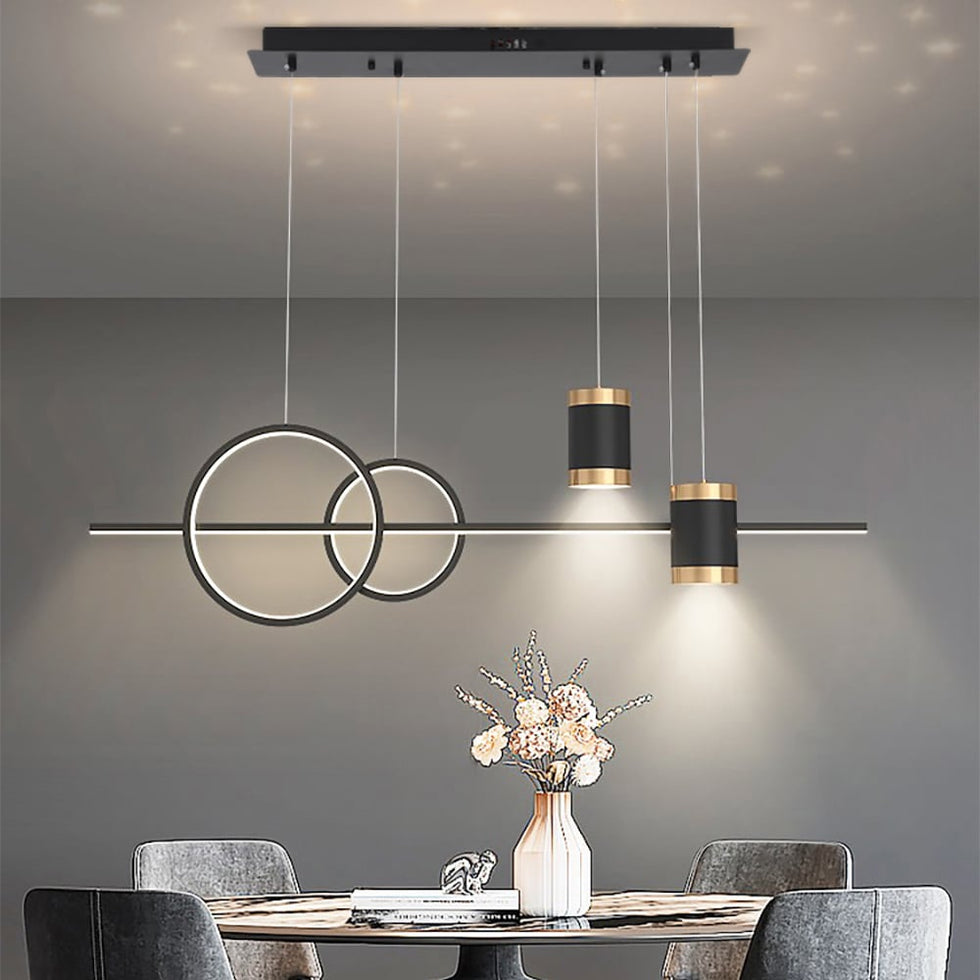HMR - Kitchen Island Light Geometric Starry Reflection Hanging Light 3-Way
