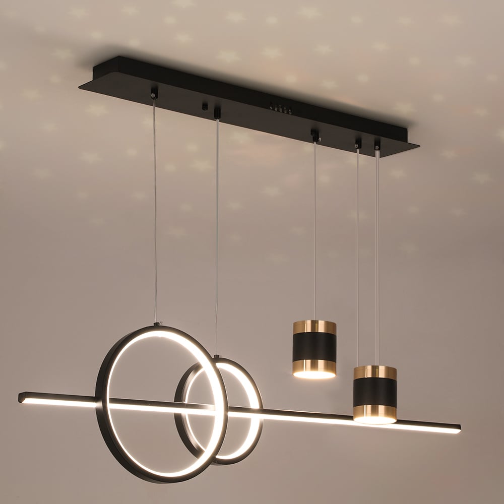 HMR - Kitchen Island Light Geometric Starry Reflection Hanging Light 3-Way