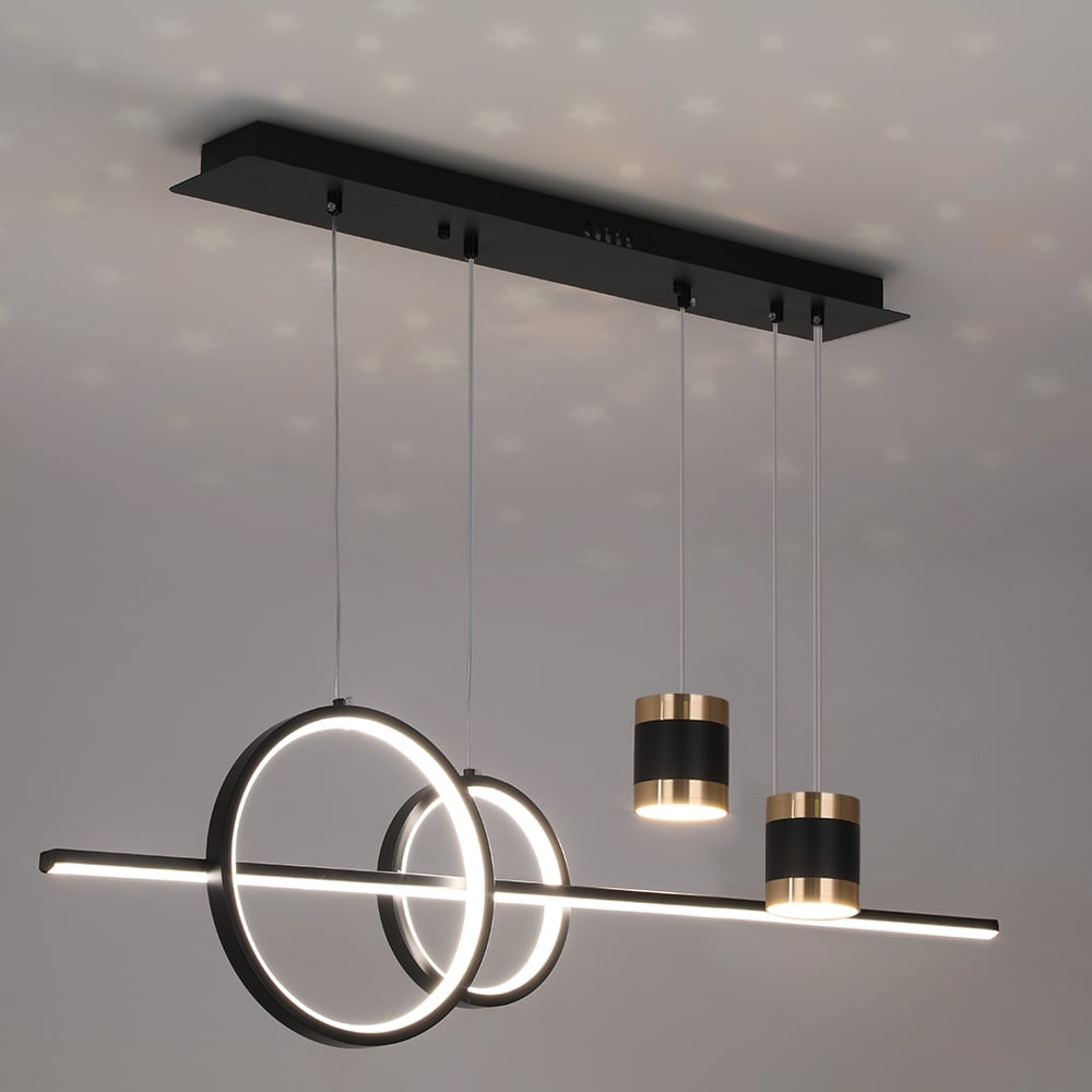 HMR - Kitchen Island Light Geometric Starry Reflection Hanging Light 3-Way