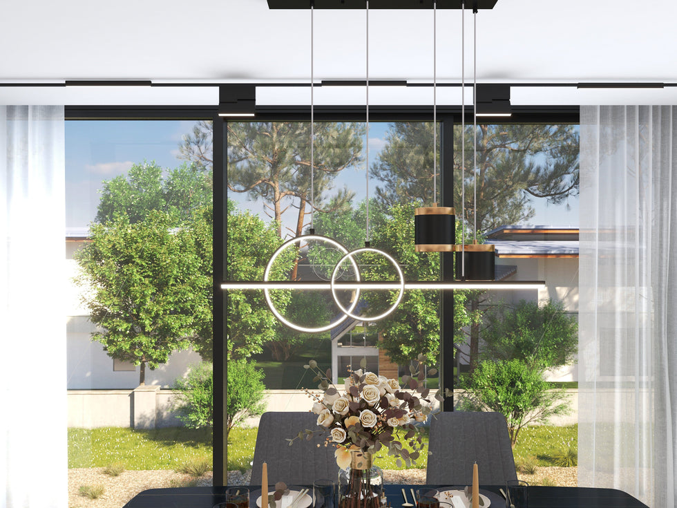 HMR - Kitchen Island Light Geometric Starry Reflection Hanging Light 3-Way
