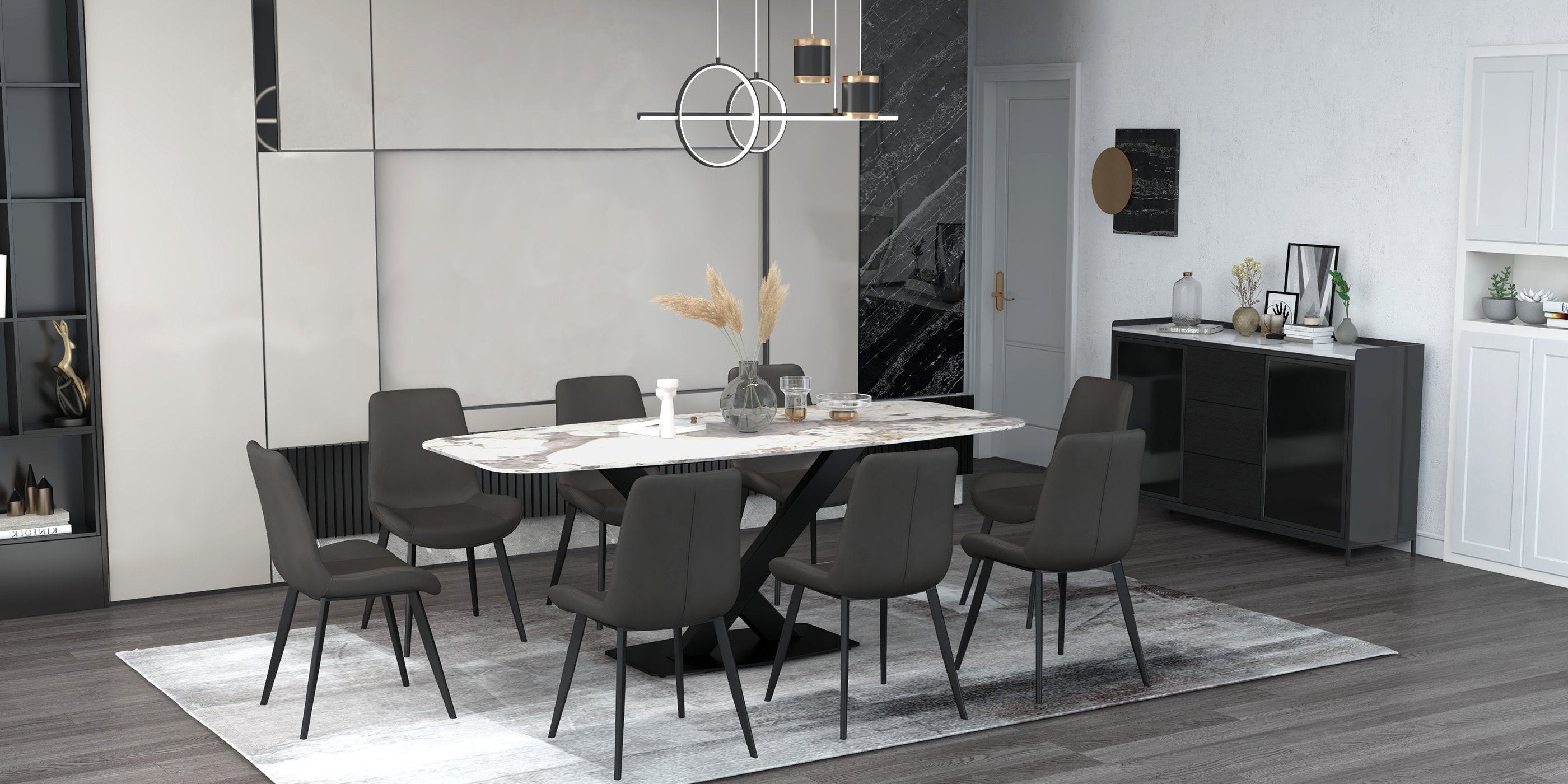HMR - Kitchen Island Light Geometric Starry Reflection Hanging Light 3-Way