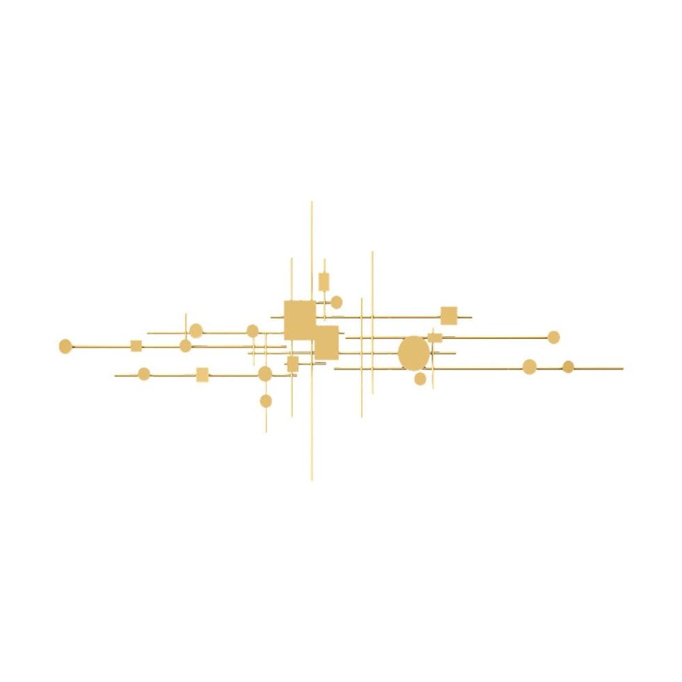 HMR - 3D Geometric Patterns Wall Decor with Overlapping Effects in Metal