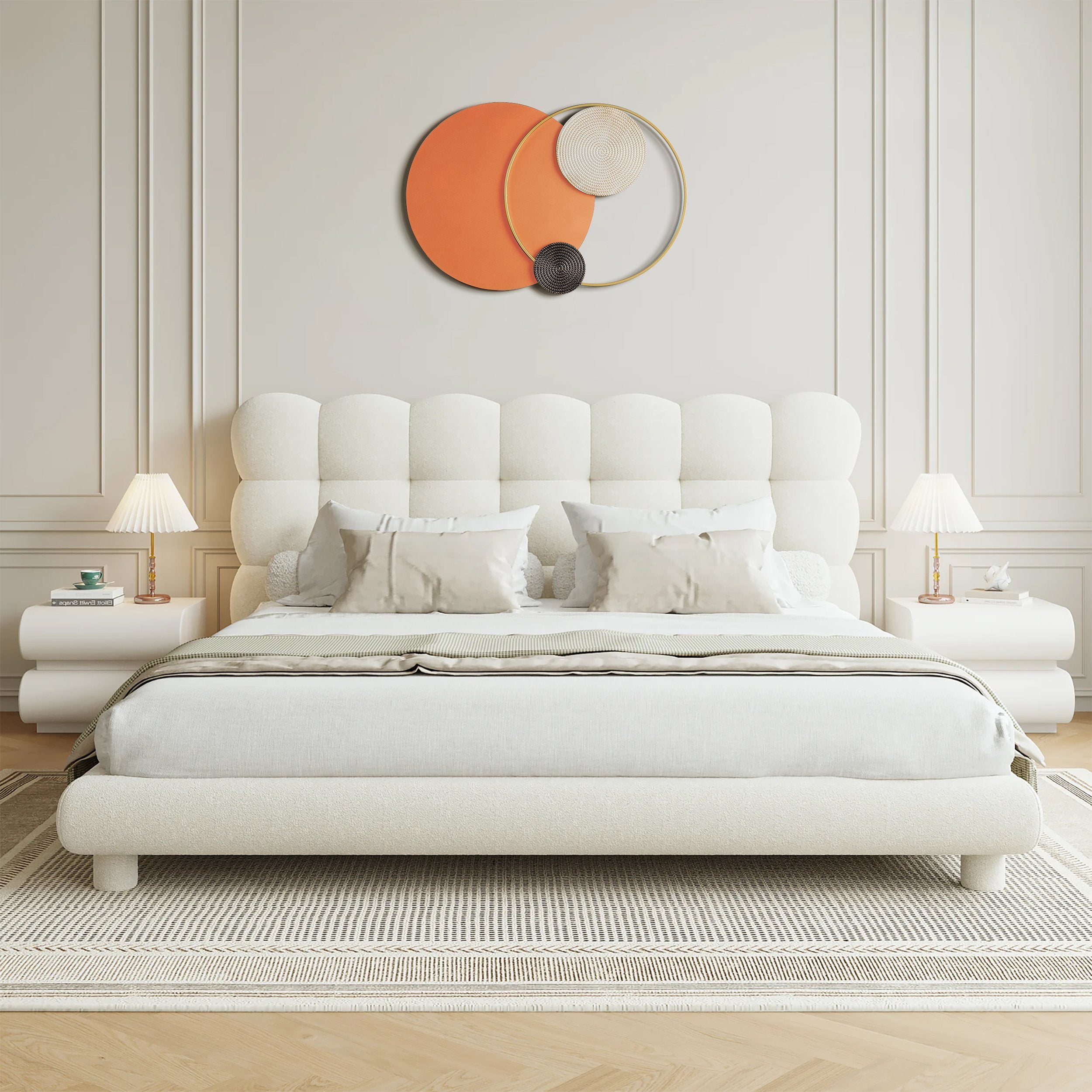 HMR - Modern Big Metal Geometric Circles Wall Decor Unique Home Living Room Hanging Wall Art