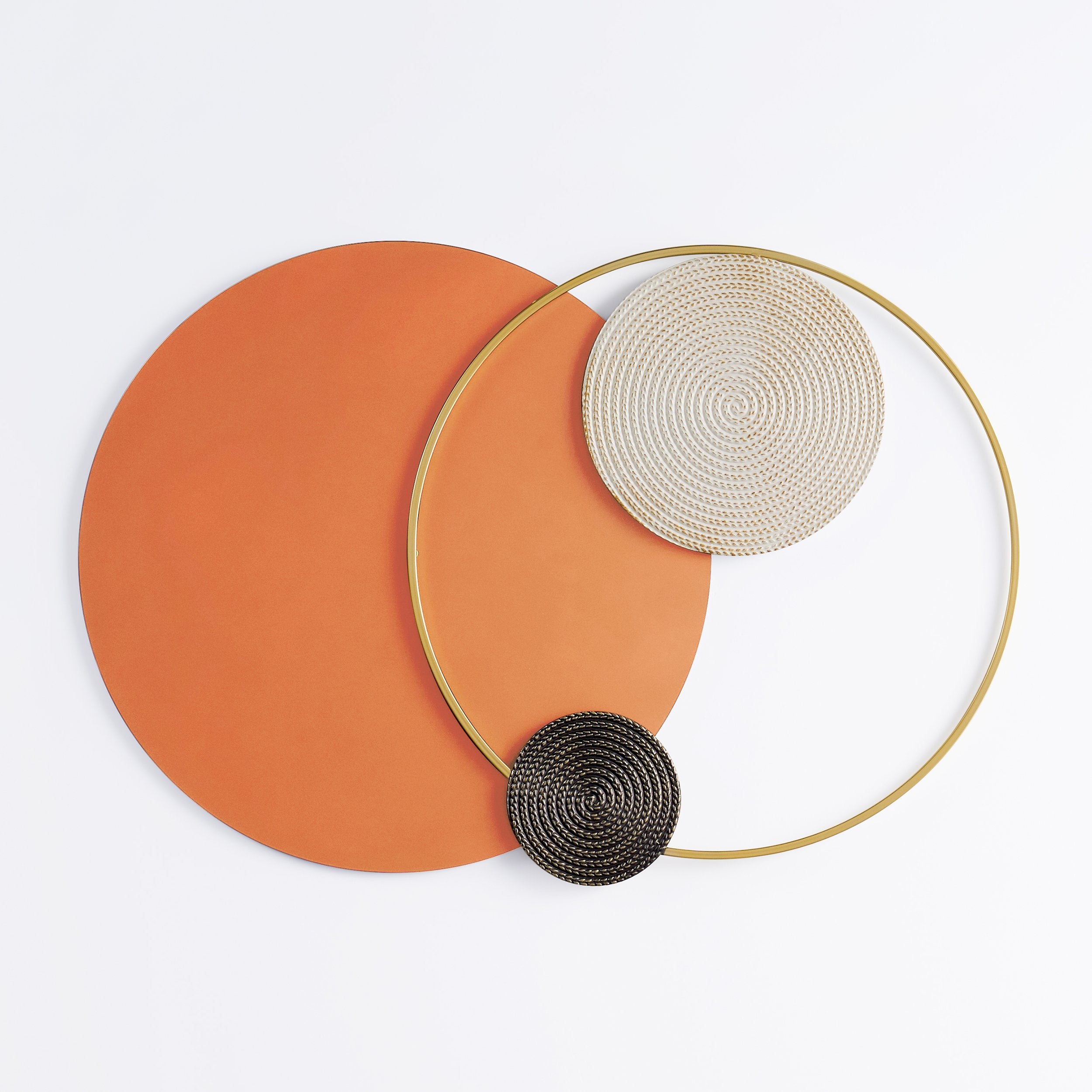 HMR - Modern Big Metal Geometric Circles Wall Decor Unique Home Living Room Hanging Wall Art