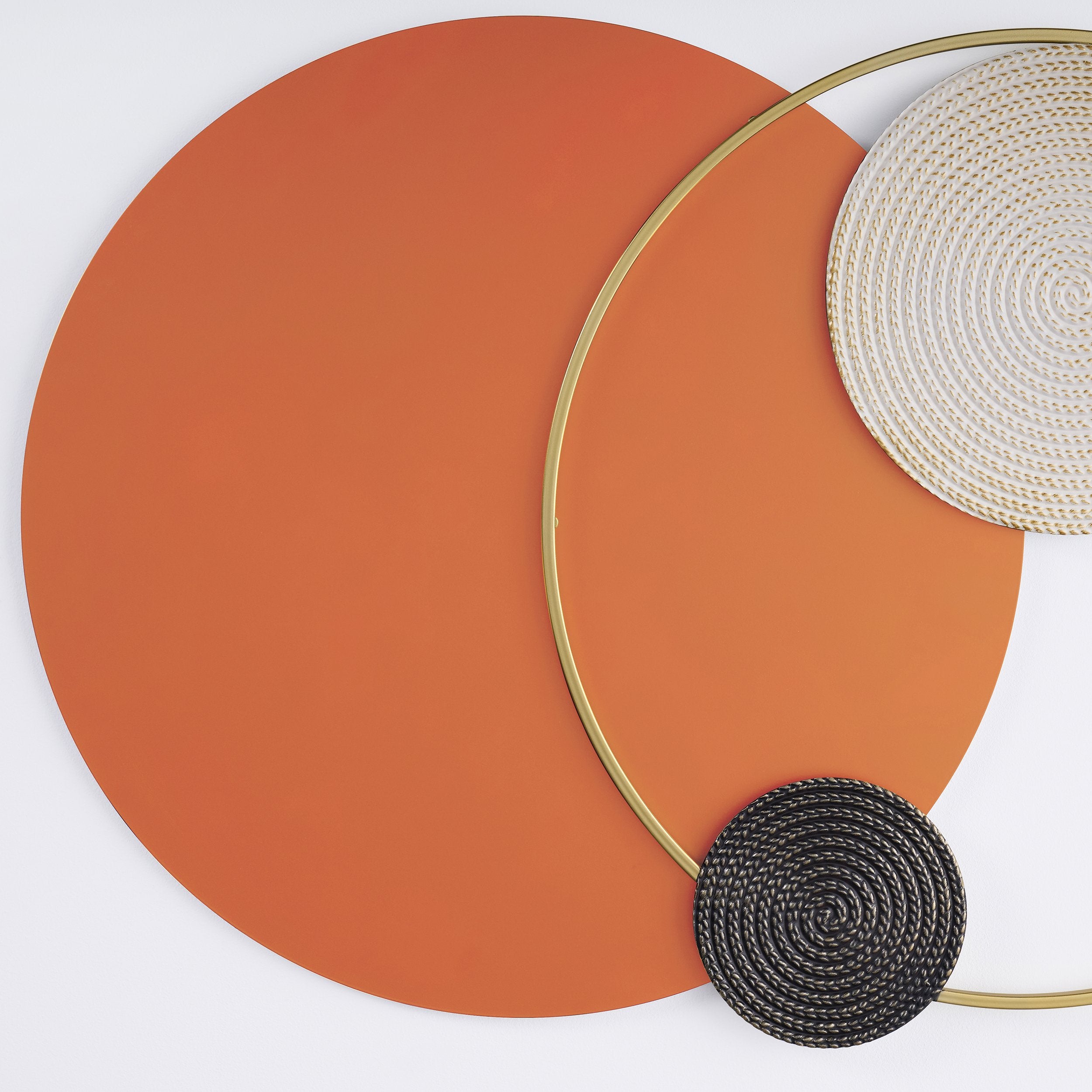 HMR - Modern Big Metal Geometric Circles Wall Decor Unique Home Living Room Hanging Wall Art