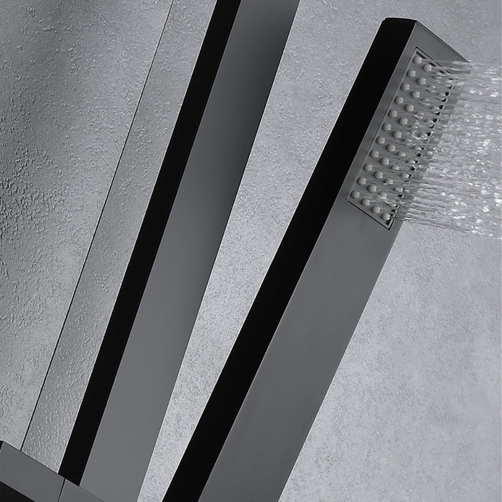 HMR - 35 Modern Thermostatic Rain Shower System 6 Functions Massage Music Remote Controlled LED