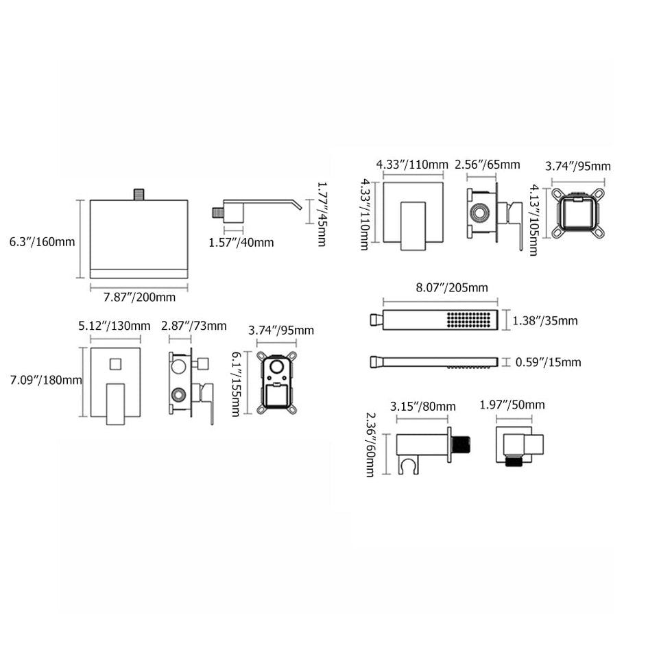 HMR - Wall Mount Tub Faucet