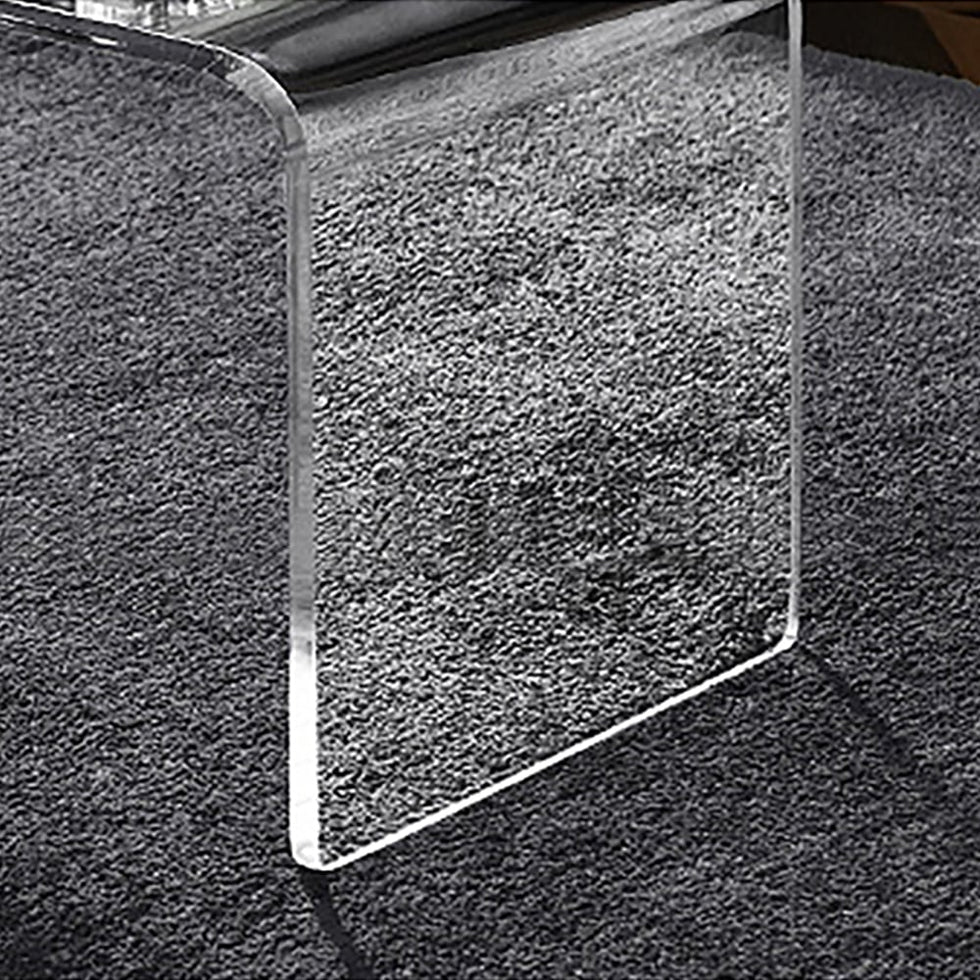 HMR - Modern End Table with Storage C-Shaped